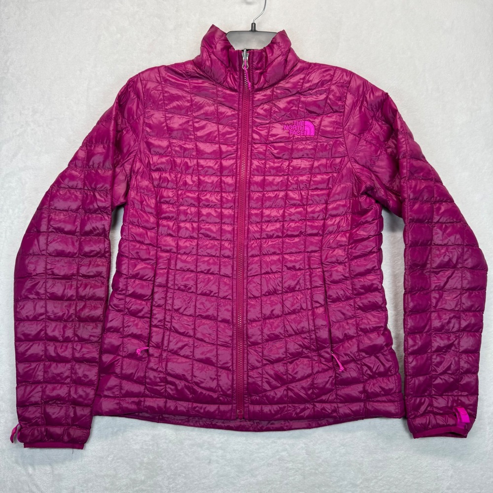 The North Face Thermoball Eco Insulated Puffer Jacket Quilted Pink Full Zip‎ M